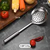 Espátula de Tubo Redondo de Aço Inoxidável Concha de Cozinha Espátula de Fritar Colher de Arroz Colher de Sopa Espátula de Pó Garfo para Carne Conjunto de Sete Peças Utensílio de Cozinha Presente