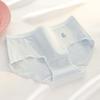 Ropa interior de color liso para mujer, cintura cómoda, transpirable, ácido poliláctico, seda de morera, entrepierna antibacteriana, calzones para estudiante
