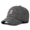 Chapéu de Proteção para Orelhas Quente de Inverno Frio para Homens de Meia-idade e Idosos, Boné de Beisebol de Lã com Forro de Fleece para Exterior, Chapéu de Velho para Pai