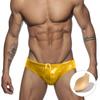 Bañador Triángulo con Lentejuelas de Cuero Sintético para Hombre XTH con Taza Bushen U Triángulo Tridimensional Performance Pasarela
