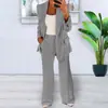 Primavera y Otoño 2026 Estilo Nuevo Moda Europea y Americana Color Sólido Ajuste Delgado Cárdigan Chaqueta Traje de Temperamento Conjunto de Traje para Mujer