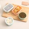 Mini geladeira redonda, caixa de conservação de alimentos frescos, lancheira pequena, lancheira de cozinha, caixa de armazenamento de plástico, caixa retangular selada