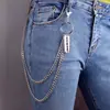 Joyería Transfronteriza Europea y Americana Cadena Punk Colgante de Hoja Metálica Cadena para Pantalones Unisex Versátil Accesorios de Cadena para Cintura Fabricante Mayorista