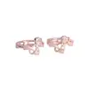 Amazon joyería lote mixto alta calidad AAA circonita incrustada pendientes de oro rosa europeos y americanos pendientes calientes de flor