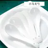 Tazón de huevo al vapor para niños de porcelana de hueso, de mano, con asa, anti-quemaduras, resistente a altas temperaturas, tazón para suplementos alimenticios, tazón para palillos, tazón de sopa de dos asas, tazón de desayuno
