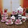 Conjunto de Café Xiangjia Pintado a Ouro Estilo Europeu Porcelana Fina de Alta Qualidade Requintado Xícara e Pires para Café Preservador da Saúde Conjunto Caixa de Presente
