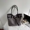 Estilo Coreano Color Puro Gran Capacidad 2025 Elegante Nueva Moda Otoño e Invierno Trendy Casual Ropa de Trabajo Bolso Bandolera Bolso Tote