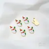 Accesorios de Acero de Titanio 316 que no se decoloran Colgante de Navidad Copo de Nieve Sombrero Guantes Muñeco de Nieve Caja de Regalo Reno Colgante de Joyería DIY