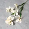 Flores Artificiais Orquídea Chama de 7 Cabeças Arranjo Floral Salão de Casamento Flores Falsas Adereços para Fotos ao Ar Livre Plantas Artificiais Atacado