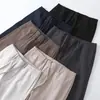Pantalones Casuales de Pierna Recta para Hombre con Fibra de Memoria Teflon Cool Warm, Pantalones Largos Gruesos Elásticos de Pierna Recta para Hombre de Invierno, Pantalones para el Trabajo