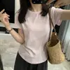 ¡Un Clásico! La Tela Es Extremadamente Cómoda, Estilo Sencillo y Básico, Corte Ajustado, Favorecedor, Camiseta de Manga Corta Lisa de Algodón Tencel Lenzing