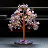 Árbol de Cristal de Piedra Triturada de Amatista Transfronterizo, Árbol de la Fortuna, Artesanías, Decoraciones para Oficina en Casa, Adornos, Regalos