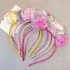 Diadema con Orejas de Gato Fluyendo Corona Orejas de Conejo Accesorio para el Cabello de Niños Compartir Estudiantes Jardín de Niños Pequeños Premios Elementos de Lentejuelas