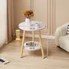 Mesa de centro redonda pequena mesa de café sala de estar simples casa mesa lateral de sofá quarto mesa de cabeceira mesa de varanda mini minimalista criativa