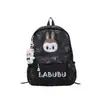 Mochila Nueva Estudiante de Secundaria Bolsa Escolar Tendencia Dibujos Animados Labubu Mochila de Paseo Moda Casual