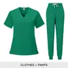 Fabricante de Origen Transfronterizo Ropa Quirúrgica de Secado Rápido, Ropa Elástica para Lavar a Mano para Hombres y Mujeres, Ropa de Cirugía para Doctor de Sala de Operaciones de Manga Larga y Corta