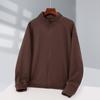 Cardigan suéter de veludo raposa prateada grossa camisa de publicidade roupa de trabalho casaco com gola alta forrado de fleece uniforme de grupo uniforme de classe logotipo personalizado
