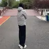 Otoño e Invierno Nuevo para Mujer con Capucha Ligera de Algodón Corta Holgada Versátil Estilo Coreano Estilo Ins Chaqueta Comercio Exterior al por Mayor