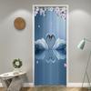Cortina de porta de tecido chinês para casa com caractere fu cortina divisória de quarto estilo chinês vermelho festivo cortina de vento e água para cozinha banheiro