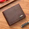 Cartera para hombre directa de fábrica, casual de negocios, billetera corta de cuero, explosión transfronteriza, bolso corto casual de cuero, venta al por mayor