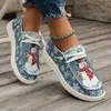 Sapatos Femininos Casuais Leves Novos Estilo Fada Europeus e Americanos Cruzamento de Fronteira Tamanho Grande Boca Rasa Boneco de Neve Flats Atacado Cruzamento de Fronteira Tamanho Grande