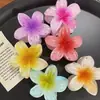 Presilha de Cabelo Flor Plumeria Popular Transfronteiriça, Acessório de Cabelo de Verão Colorido e Estiloso, Enfeite de Cabelo Versátil Tipo Pinça Tubarão Venda por Atacado
