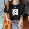 Camiseta de Manga Corta Versátil para Mujer Estilo Coreano y Japonés de Verano con Estampado Único de Dibujos Animados Lindos Diseño de Moda