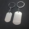 Chaveiro de cartão anti-perdido de aço inoxidável redondo cartão militar gravura a laser logotipo pingente de promoção de número de telefone celular