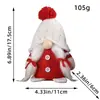 Chapéu de Lã com Bolinha de Pelo Tecido de Líquen Boneca Velho Barbudo Branco Sem Rosto Amazon Decoração de Janela Casa Enfeites