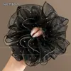 Elástico de cabelo tipo "intestino grosso" estilo coreano preguiçoso para meninas, corda de cabelo super grande de alta qualidade, elástico de cabelo de alta elasticidade, elástico de cabelo flor de cabelo