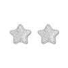 Pendientes de Estrella de Cinco Puntas Hielo Triturado de Plata Pura 999 para Mujer, Diseño Sencillo de Nicho, Pendientes Básicos Exquisitos de Lujo Ligero 8009B