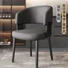 Sillón de estilo lujoso con respaldo, adecuado para restaurantes, hoteles y salas de reuniones; silla de cuero tapizada; silla de comedor simple; silla mesa de comedor casa