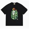 24 Tendencia Caliente de Verano en Línea: Camiseta bAPe Cabeza de Mono, Diseño Camuflaje, Camiseta Unisex de Manga Corta con Cuello Redondo