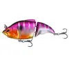 Lingyue Nuevo Modelo 2 Secciones Minnow Flotante 70mm 9.5g Señuelo Cebo Duro Pesca en Mar Señuelo de Imitación