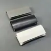Estuche de Cuero con Borde de Aceite de PVC, Textura Simple, Estuche Portátil para Gafas de Sol, Estuche para Gafas de Sol con Diseño Magnético de Tapa abatible
