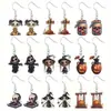 Los pendientes colgantes acrílicos de Halloween son adecuados para atuendos casuales y de fiesta, compatibles con varios dijes temáticos de Halloween para todas las estaciones.