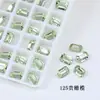 Dongzhou Cristal 8*6 Rectangular Octagonal Fondo Puntiagudo Destello Diamante K9 Vidrio Piedra Preciosa Tallada Alta Calidad Joyería Accesorios para Arte de Uñas