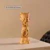 Adornos de Nezha tallados en sándalo verde Artesanía de Nezha tallada en madera maciza Personaje infantil para escritorio Accesorios para escritorio de coche