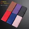 Funda de Cuero de Color Puro Lgg8 Funda Tipo Cartera con Patrón de Piel de Cordero Stylo7 Funda Flip para Teléfono Retro Q6 Funda Protectora tipo Cartera V50 K30
