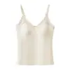Camisola de encaje para mujer con copas incorporadas, no necesita sujetador, adelgazante y realza la figura, perfecta como capa base o para lucir tu hermosa espalda