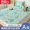 Nanjiren Colchoneta Plegable de Látex de Seda de Hielo de Tres Piezas para Verano Antideslizante Protector de Cama Lavable a Máquina Colchoneta Fina para Aire Acondicionado