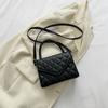 Bolso Bolso de Mujer 2022 Nueva Moda Moda Casual Simple Pequeño Bolso Cuadrado Acolchado Rómbico Cadena Un Solo Hombro Bandolera