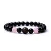 Pulsera con cuentas de moda 10mm piedra de arena azul bronceado Piscis 8mm cristal de fresa piedra de uva cuentas de concha blanca