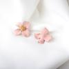 Acessórios de Joias de Orelha DIY ins Estilo Hyun Ya Cor Dourado Flor de Núcleo Brincos Pendurados Pendentes Invisíveis Material Feito à Mão após Pintura