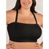 Sujetador de copa fija para comercio exterior transfronterizo, talla grande, cómodo, sin varillas, moldeador del cuerpo, tiras antideslizantes de silicona, tirantes desmontables, sujetador sin tirantes