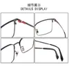 Sh0078 Tamaño Grande Marco Cuadrado Retro de Titanio Puro para Cejas Marco para Gafas de Negocios Casual de Tamaño Grande que Adelgaza la Cara