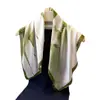 Lenço de Seda Estampado Fresco e Natural Lenço Quadrado Xale de Alta Qualidade Lenço Quadrado Pequeno Versátil para Pescoço Lenço Feminino