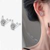 Aretes de plata esterlina S999 en vivo en línea rojo fabricantes aretes de alce coreanos aretes de temperamento creativo aretes simples de personalidad