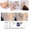 Anillo Ramo de Flores Pegatinas de Tatuaje Herbal Impermeables y a Prueba de Sudor Duraderas Semi-Permanentes Geométricos Artificiales para Hombres y Mujeres en Brazos y Piernas