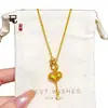 Tienda de oro mismo estilo oro arena con incrustaciones de diamantes cepillado melocotón trasero hebilla universal cadena colgante collar regalo para novia